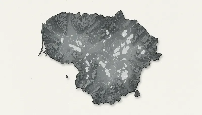 Map of Lithuania showing service area for Valesų gerovė wellness and biohacking services